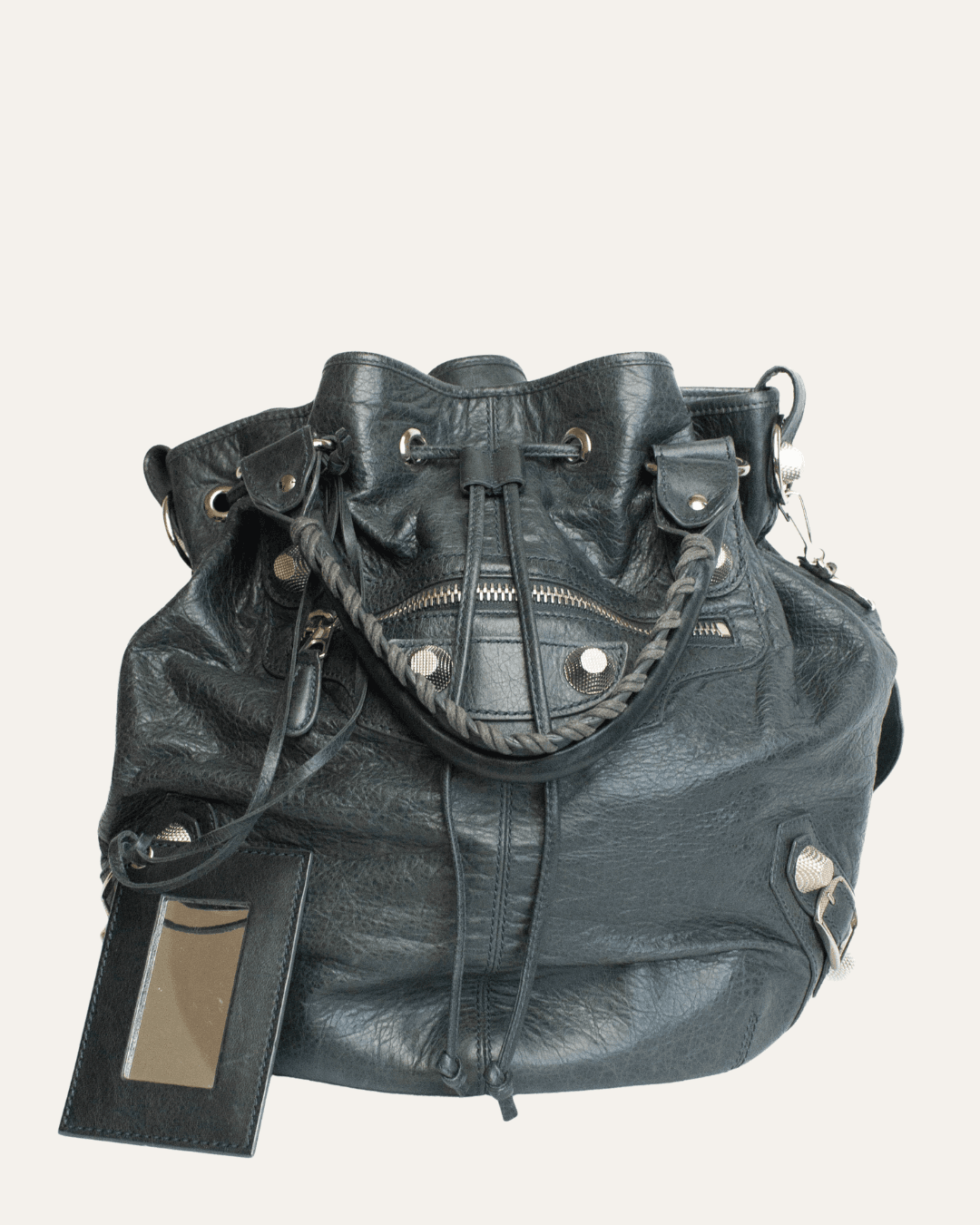 Balenciaga Giant Pom Pom 2-Way Handbag